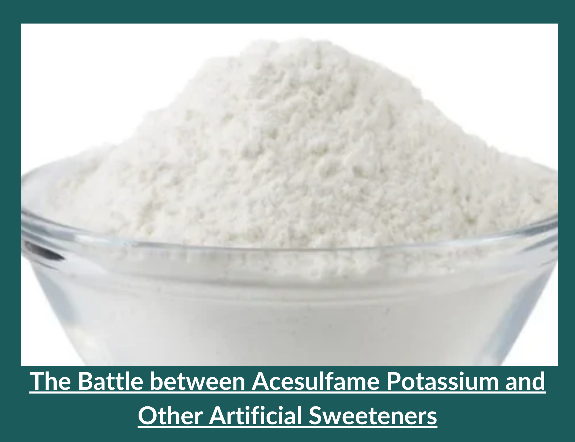 Acesulfame Potassium vs Other Artificial Sweeteners