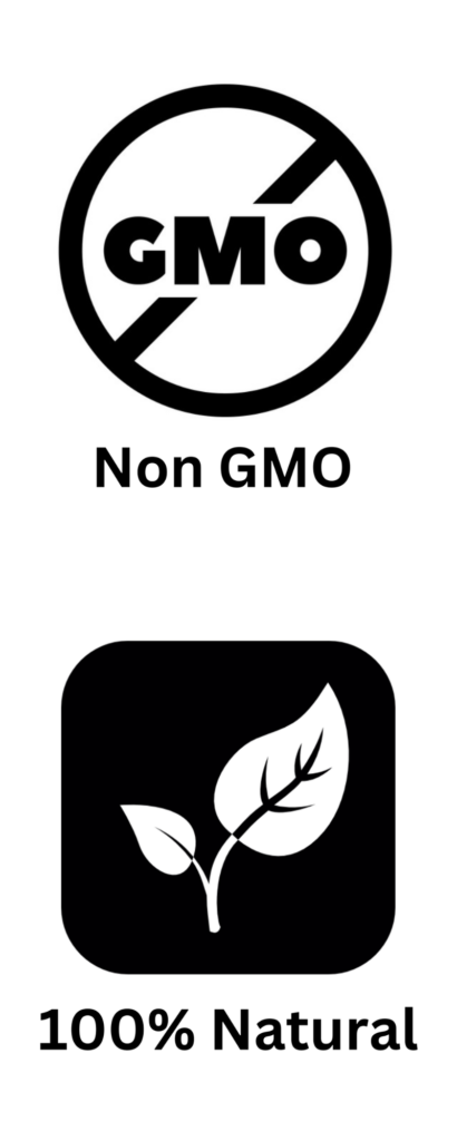 Tea and Coffee non GMO and 100% natural Logos