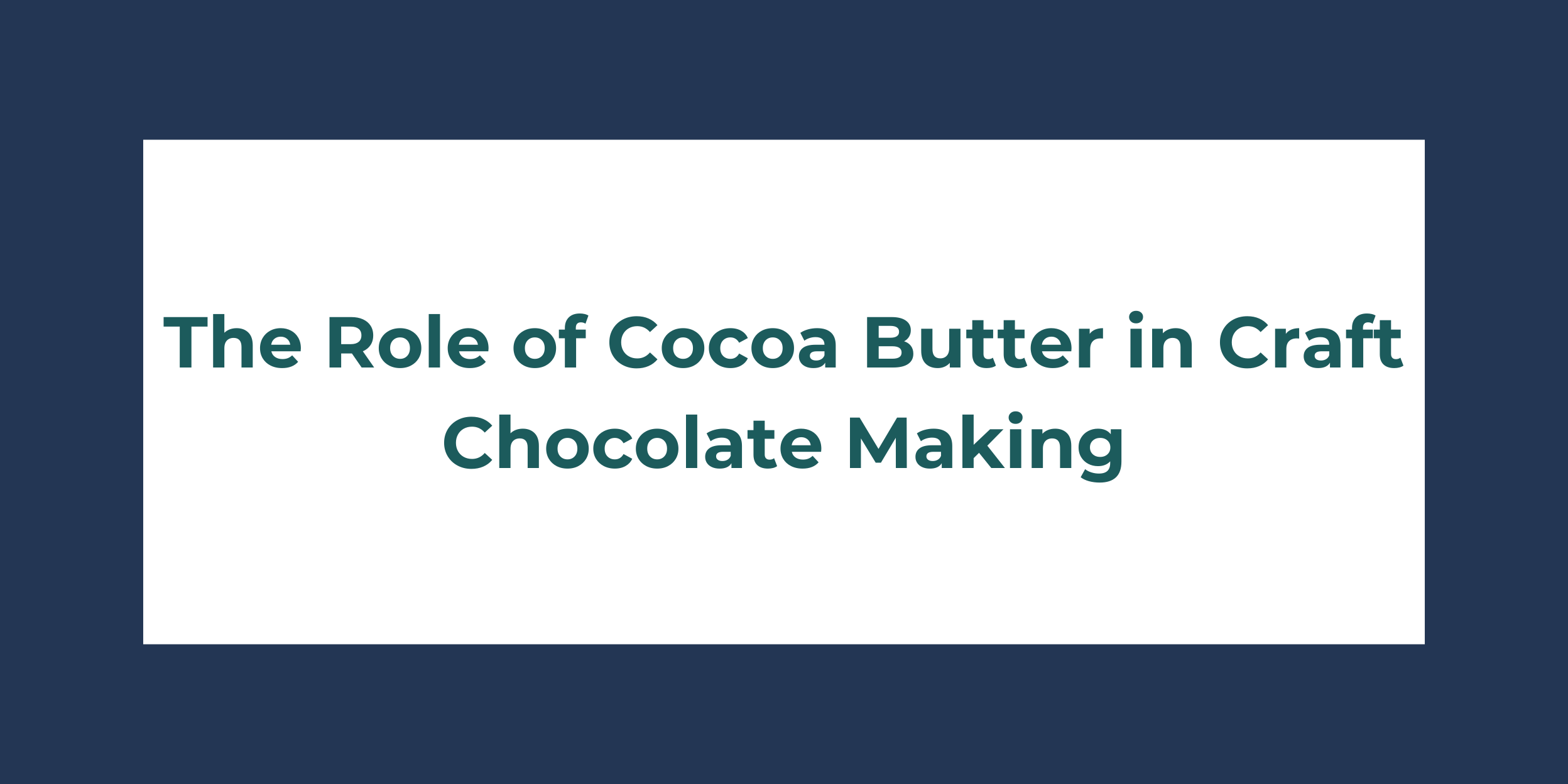 Innovative Applications of Cocoa Butter in Non-Food Industries