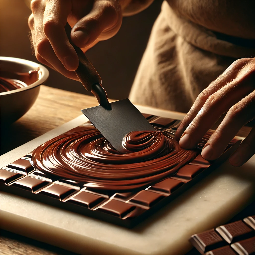 chocolate tempering due to cocoa butter crystallization