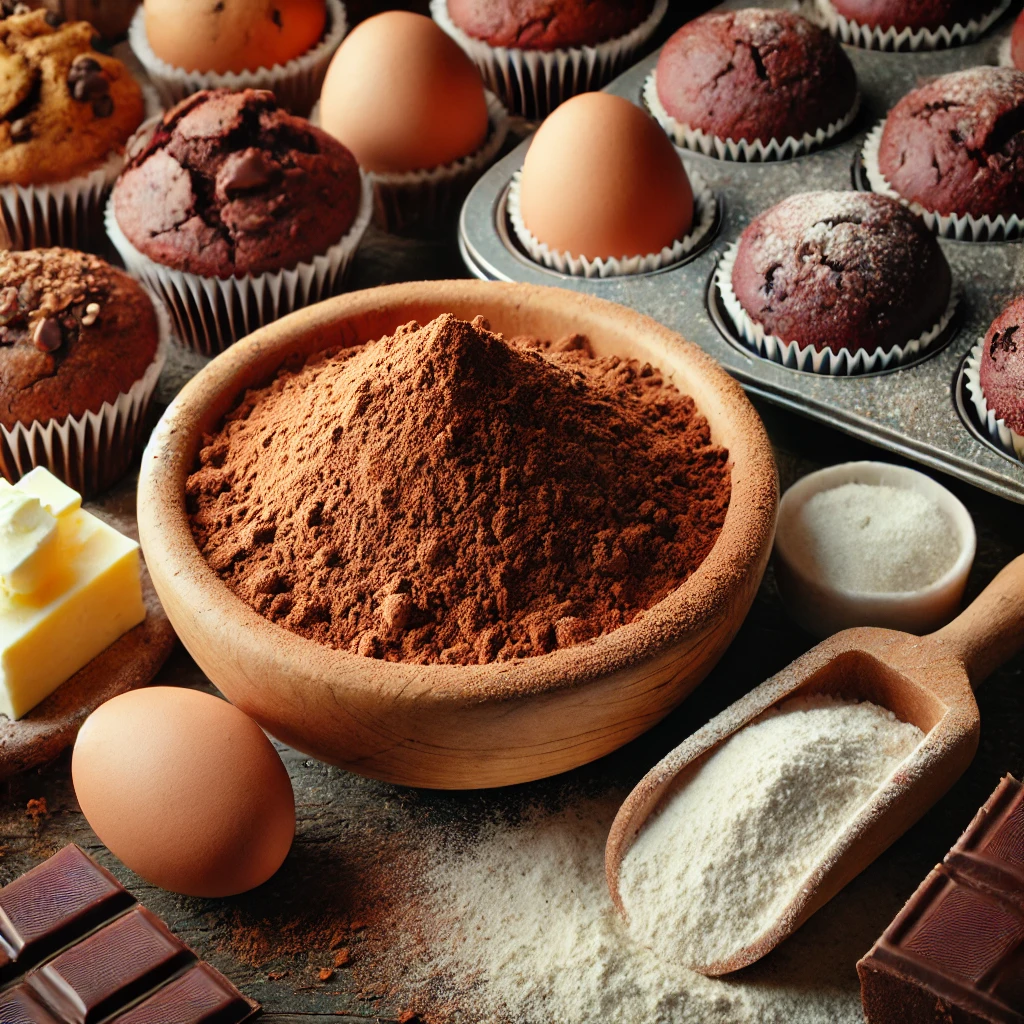 Alkalized cocoa powder in Baking